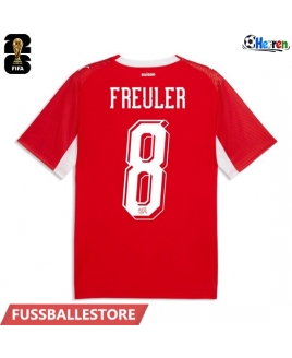 Günstige Schweiz Remo Freuler #8 Heimtrikot WM 2026 Kurzarm